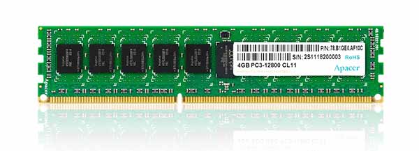 

Модуль памяти DDR3 4GB Apacer DL.04G2K.KAM PC3-12800 1600MHz CL11 SR 1.5V, DL.04G2K.KAM