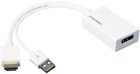 

Переходник Kramer ADC-HM/DPF 99-9698000 HDMI вилка на DisplayPort розетку, поддержка 4К, ADC-HM/DPF