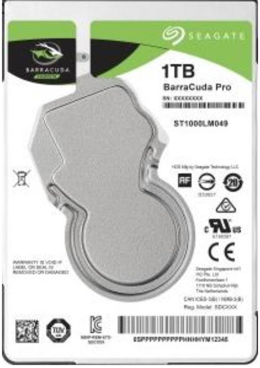 

Жесткий диск 1TB SATA 6Gb/s Seagate ST1000LM049 2.5" Barracuda Pro 7200rpm 128MB 512e/4K Bulk, ST1000LM049