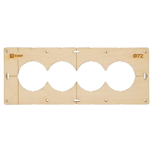

Шаблон для подрозетников EKF sh-d72-4 c 4 отв. диам. 72 мм Expert, sh-d72-4