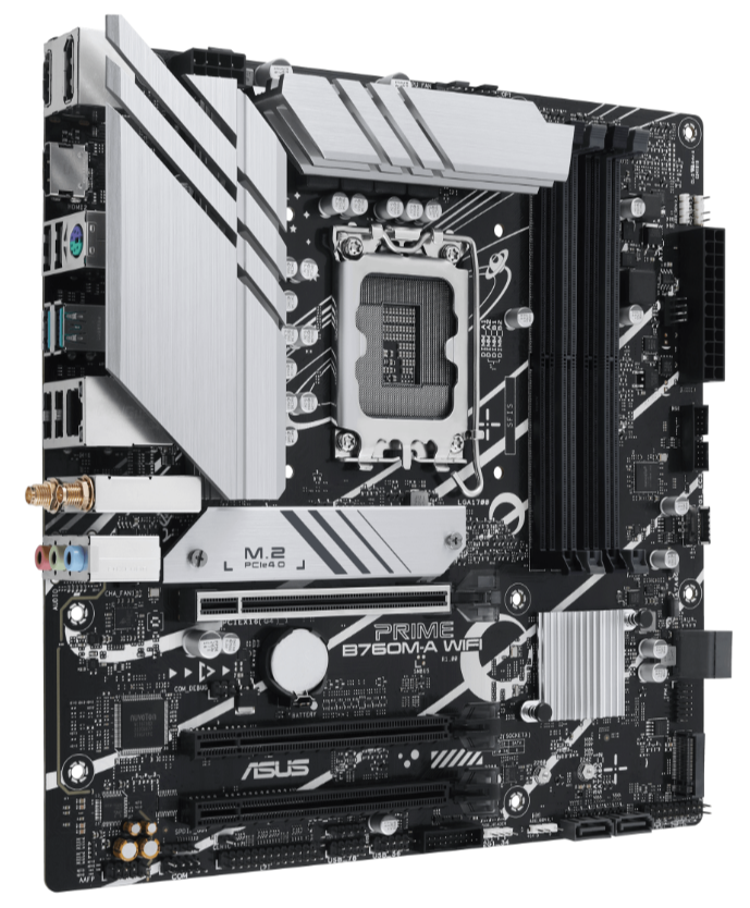 

Материнская плата mATX ASUS PRIME B760M-A WIFI 90MB1EL0-M0EAY0 (LGA1700, B760, 4*DDR5 (7200), 4*SATA, PRIME B760M-A WIFI