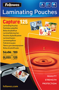 

Пленка Fellowes FS-53063 125 мкм, Credit Card (54х86 мм), 100 шт., глянцевая, FS-53063