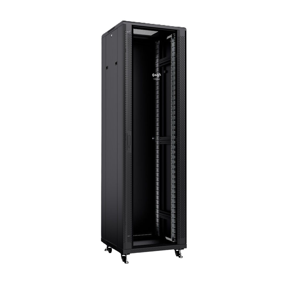 

Шкаф напольный 19", 47U Cabcoil CC-FL-47.6.10-G-BK 600x1000x2077, дверь стекло в металлической раме, цвет черный, CC-FL-47.6.10-G-BK