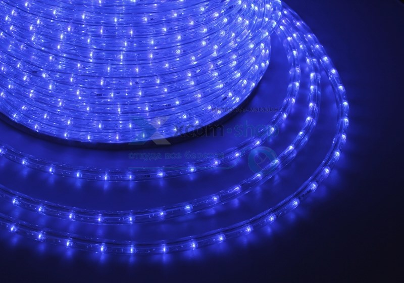 

Гирлянда NEON-NIGHT 121-123-6 дюралайт LED, постоянное свечение (2W)-синий, 30 LED/м, бухта 100м, 121-123-6