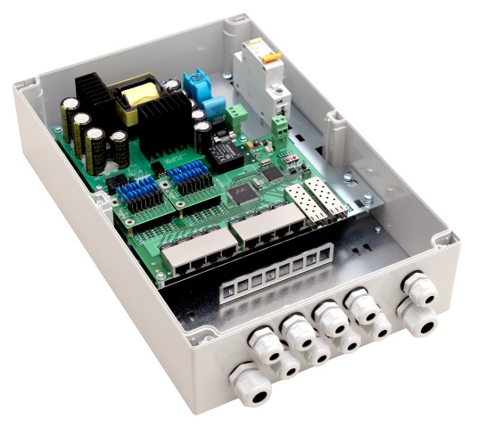 

Коммутатор управляемый TFortis PSW-2G 8F+ уличный 10-портовый гигабитный; PoE+ (IEEE 802.3at, High PoE) до 30Вт на порт. Имеет встроенный оптический к, PSW-2G 8F+