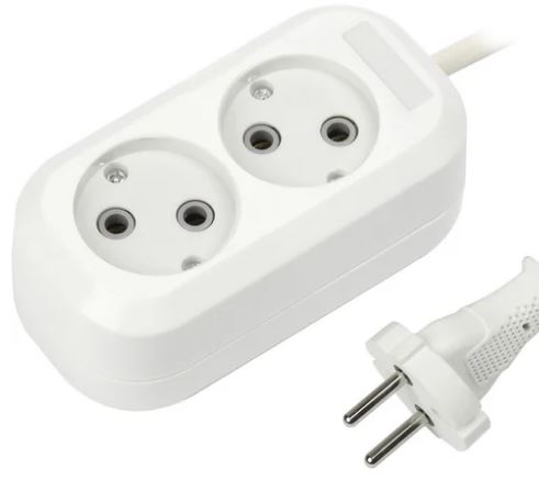 

Удлинитель SmartBuy SBE-10-2-05-N 2 гнезда 5 метра 10А/2,2кВт без заземления ПВС 2х1,0 (1/40), SBE-10-2-05-N