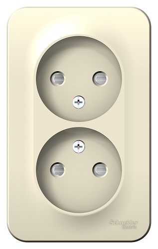 

Розетка Schneider Electric BLNRA001212 2-ая б/з со шторками 16А, 250В, изолир. пластина Молочная наруж, BLNRA001212