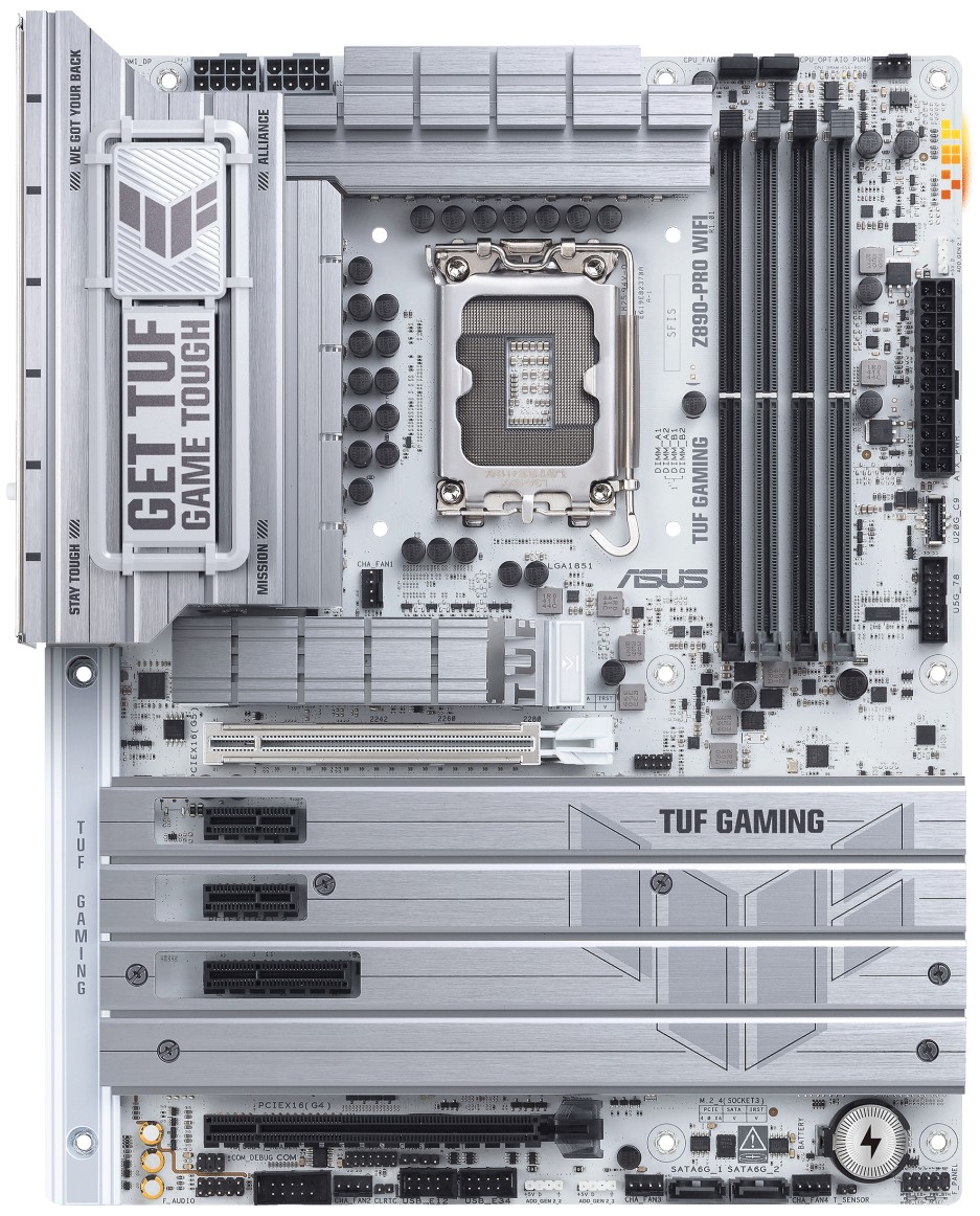 

Материнская плата ATX ASUS TUF GAMING Z890-PRO WIFI 90MB1IR0-M0EAY0 LGA1851, Z890, 4*DDR5 (9066), 4*SATA, 4*M.2, 6*USB 3.2, 2*PCIe x16, PCIe x4, 2*Thu, TUF GAMING Z890-PRO WIFI