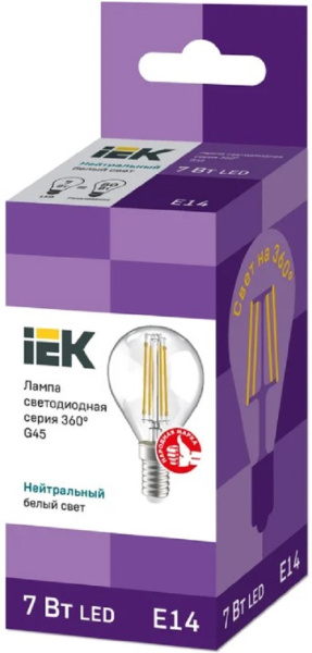 фото Лампа светодиодная IEK LLF-G45-7-230-40-E14-CL в Перми