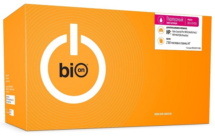 

Картридж BION BCR-CF413A CF413A для HP Color Laserjet Pro M452dw/452dn/452nw/MFP M477fdn/M477fnw/M477dw (2300 стр.), Пурпурный, BCR-CF413A