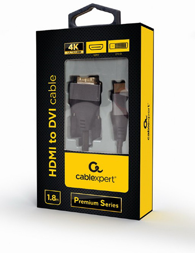 фото Кабель интерфейсный HDMI-DVI Cablexpert CC-HDMI-DVI-4K-6 в Уфе