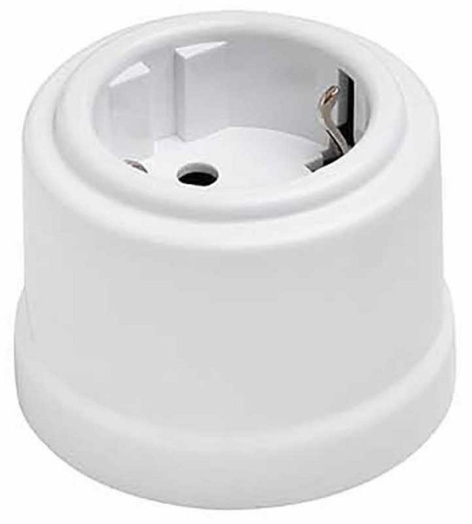 Изображение товара Внешняя розетка Bironi B1-101-01 с одним разъемом для безопасного подключения