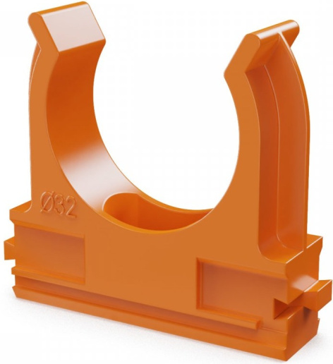 Изображение товара Клипса Промрукав PR13.0105 для крепления труб ПВХ и гофрированных труб 32 мм