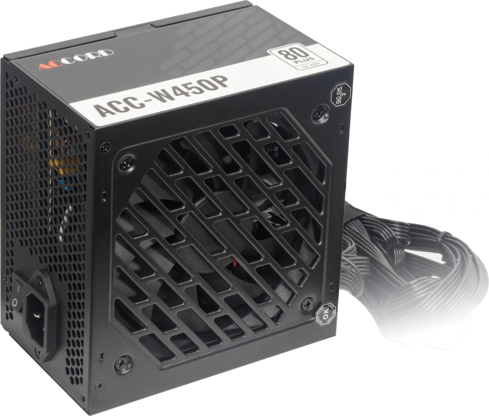 

Блок питания ATX ACCORD ACC-W450P 450W, 80 PLUS WHITE, ACC-W450P