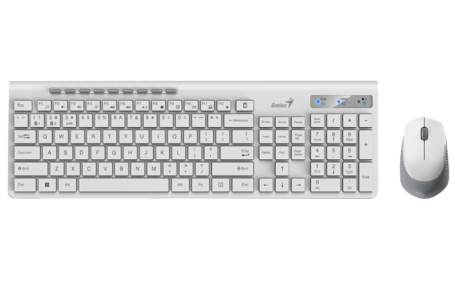 

Клавиатура и мышь Wireless Genius SlimStar 8230 31340015402 клавиатура: 104 кл., кнопка SmartGenius, клавиши типа «Chocolate», мембранная; мышь: оптич, SlimStar 8230