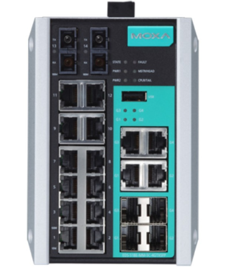 фото Коммутатор управляемый MOXA EDS-518E-MM-SC-4GTXSFP-T в Смоленске