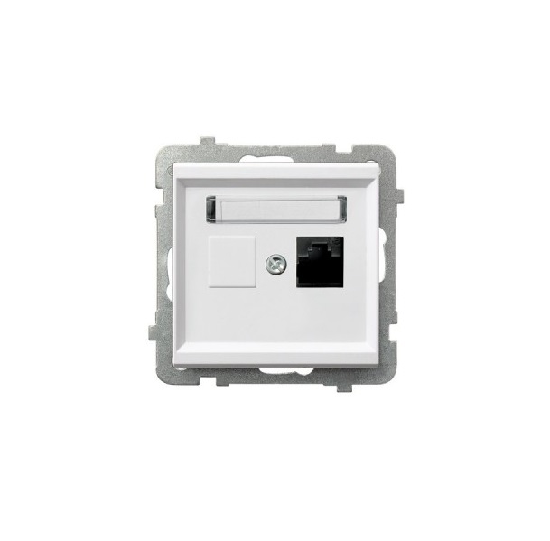 

Розетка Ospel GPK-1R/K/m/00 компьютерная, одинарная, кат. 5e MMC, клеммы IDC, белый, GPK-1R/K/m/00