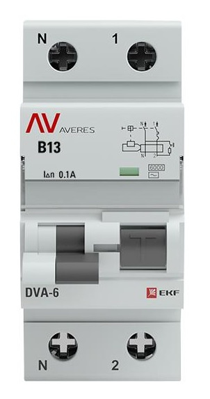 фото Автомат дифференциальный EKF rcbo6-1pn-13B-100-ac-av в Красноярске