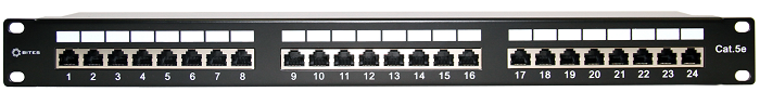

Патч-панель 19", 24xRJ45, UTP, Кат. 5е 5bites PPU55-03 KRONE, 110, Dual IDC, PPU55-03