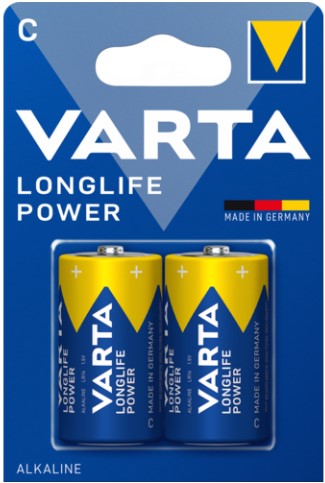 

Батарейка Varta LONGLIFE LR14 C 04114101412 BL2 Alkaline 1.5V (4114) (2/20/200), LONGLIFE LR14 C
