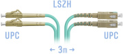 фото Кабель патч-корд SNR SNR-PC-LC/UPC-SC/UPC-MM-DPX-3m