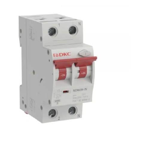 Изображение товара Автоматический выключатель дифф. тока (АВДТ) DKC MDR63N-1N3C40-A