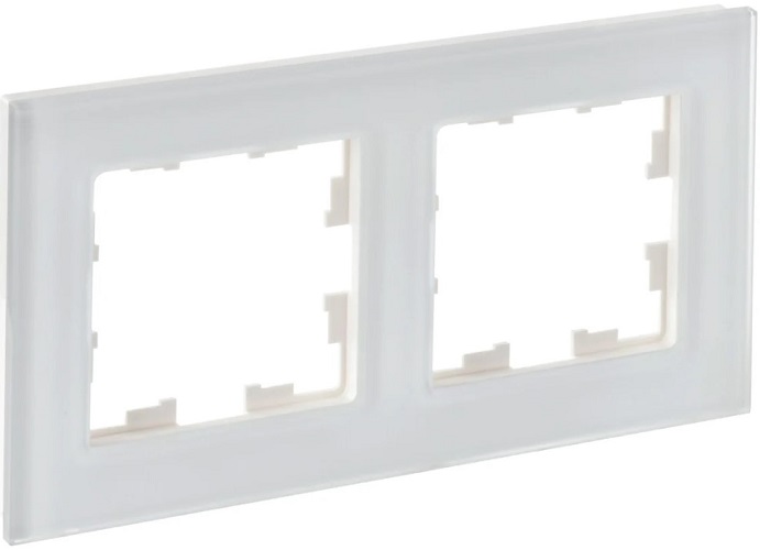 

Рамка двойная IEK BR-M22-G-31-K01 BRITE РУ-2-2-Бр Стекло Белый матовый, BR-M22-G-31-K01