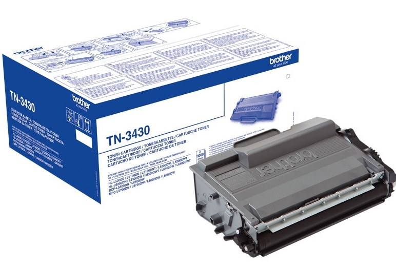 

Тонер-картридж Brother TN-3430 для HL-L5000D/5100DN/5200DW/6300DW/6400DW/6400DWT/DCP-L5500DN/6600DW/MFC-L5700DN/5750DW/6800DW/6900DW (3000стр), TN-3430