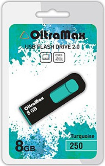 фото Накопитель USB 2.0 8GB OltraMax OM-8GB-250-Turquoise в Красноярске