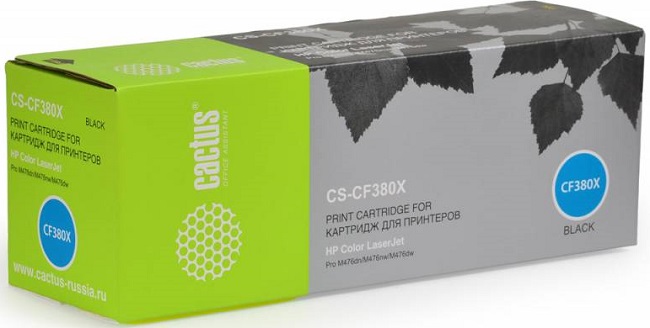 

Картридж Cactus CS-CF380X черный для HP LaserJet Pro M476dn/M476nw/M476dw (4400стр.), CS-CF380X
