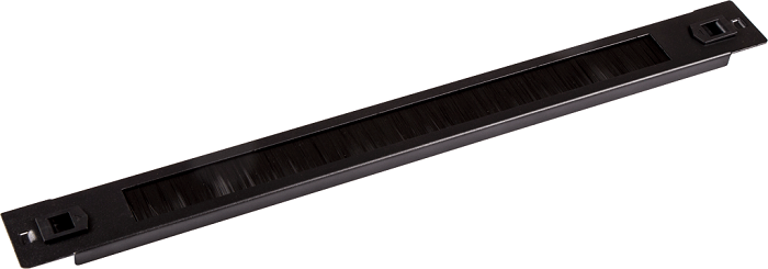 Фальшпанель Lanmaster LAN-DC-TLBRP-1U 19" с щеточным вводом 1U, быстросъемная, черная