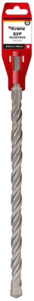 Изображение товара Бур по бетону KRANZ KR-91-0056 SDS PLUS 24 мм 460 мм для бетонных работ