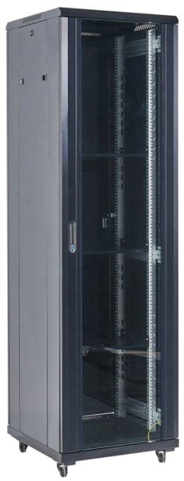 

Шкаф напольный 19", 37U Rexant 04-3766-212 600×600×1832, дверь сплошное стекло, черный, RAL 9005, 04-3766-212