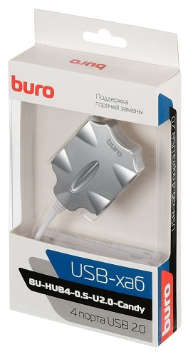 фото Разветвитель USB 2.0 Buro BU-HUB4-0.5-U2.0-Candy в Уфе
