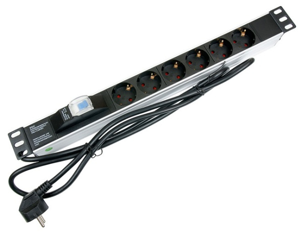 фото Блок розеток 19", 6 розеток Cabeus PDU-6P-B-2EU в Казани