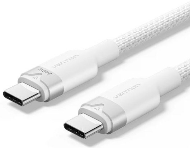 

Кабель Vention TRIWF USB 2.0 CM/CM - 1м. Белый 5А PD240W, TRIWF