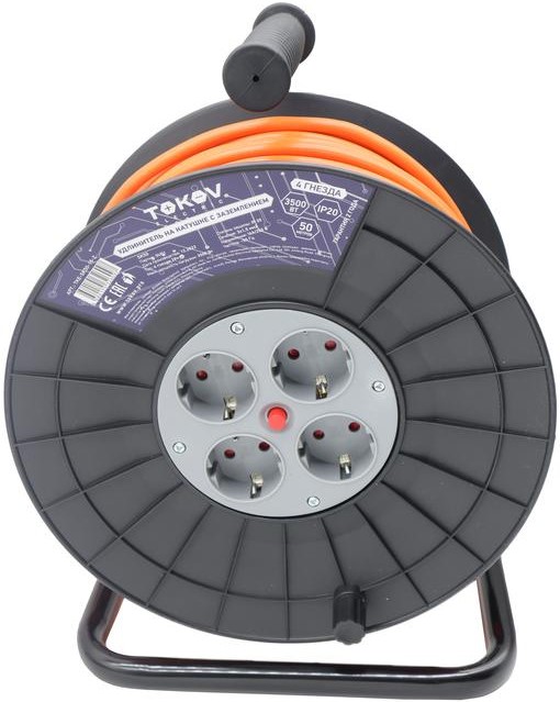 

Удлинитель TOKOV ELECTRIC TKE-SK50-15-Z на катушке 4х50м с заземл. 16А IP20 3х1.5, TKE-SK50-15-Z