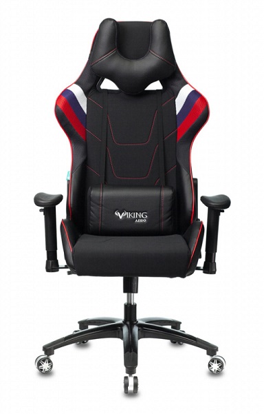 

Кресло Бюрократ VIKING 4 AERO две подушки, белое/синее/красное/черное, искусст.кожа/ткань, VIKING 4 AERO