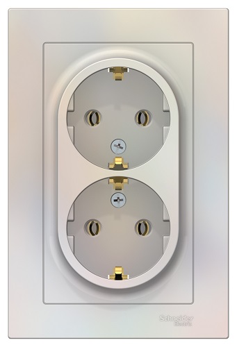 

Розетка Schneider Electric ATN000424 AtlasDesign, двойная, с заземлением, 16А, в сборе, жемчуг, ATN000424