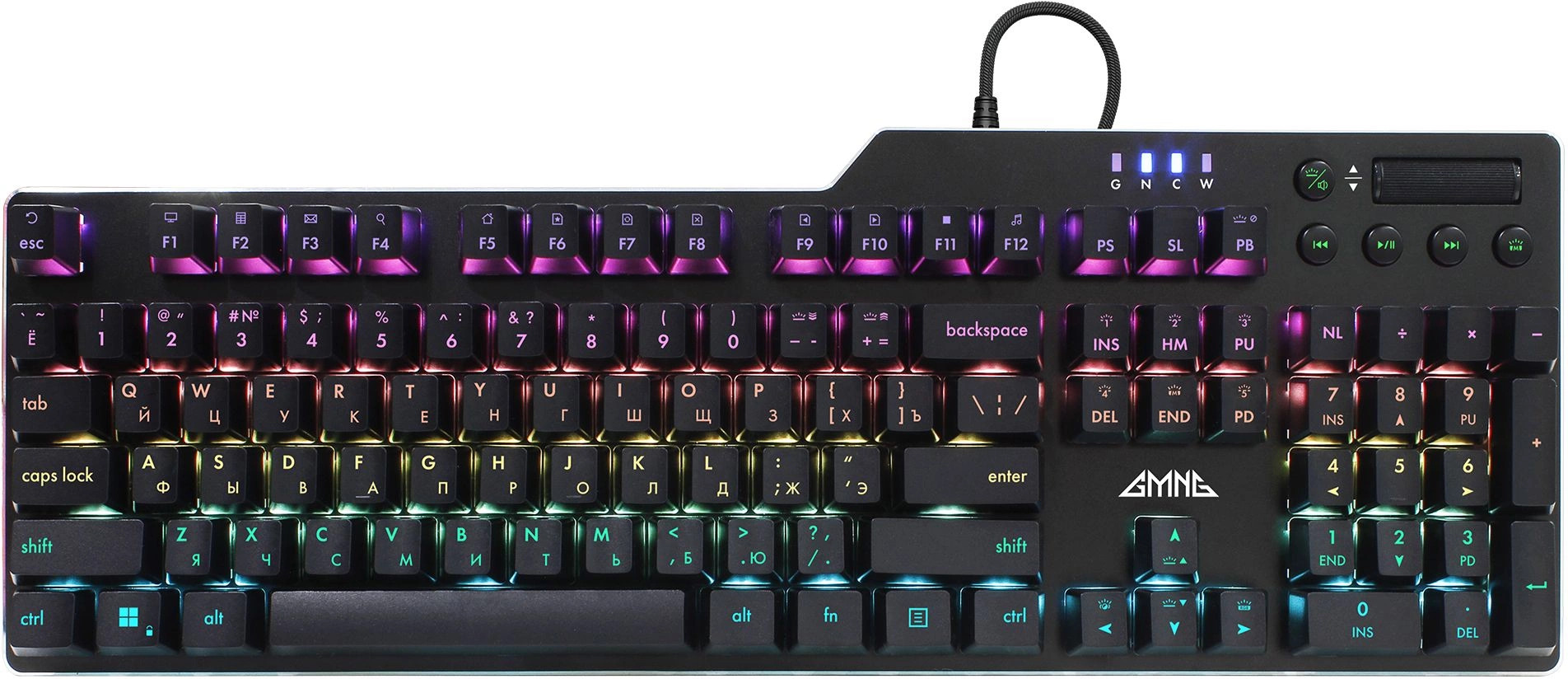 

Клавиатура GMNG GG-KB765XP 1901096 механическая черный USB Multimedia for gamer LED, GG-KB765XP