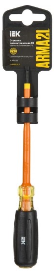 

Отвертка IEK A2L5-SC30-T3-SL-30-100 ARMA2L 5 диэлектрическая SL3,0х100 Т3, A2L5-SC30-T3-SL-30-100