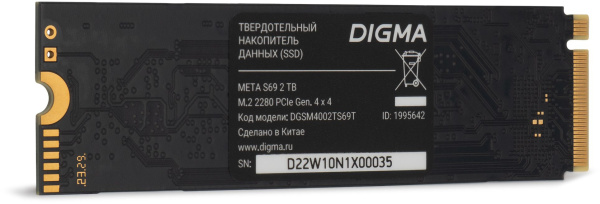 фото Накопитель SSD M.2 2280 Digma DGSM4002TS69T в Перми 2000 ГБ