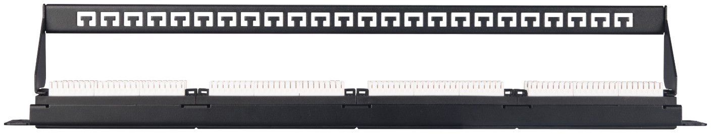 

Патч-панель NIKOMAX NMC-RP24UE2-ES-1U-BK Line 19", 1U, 24 порта, Кат.6 (Класс E), 250МГц, RJ45/8P8C, 110/KRONE, T568A/B, неэкранированная, с органайзе, NMC-RP24UE2-ES-1U-BK