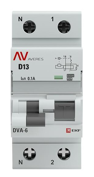 фото Автомат дифференциальный EKF rcbo6-1pn-13D-100-a-av в Перми