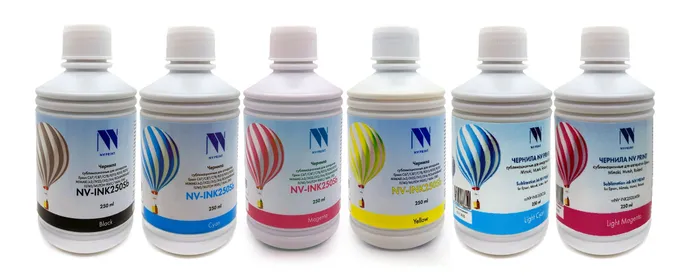 

Чернила NVP NV-INK250Sb6 сублимационные чернила, комплект 6 цветов по 250 мл., NV-INK250Sb6