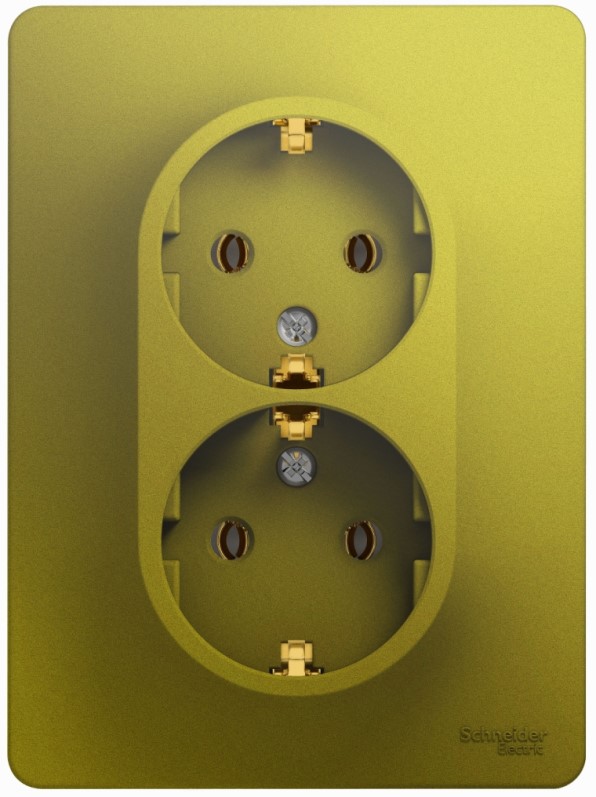 

Розетка Schneider Electric GSL001024 Glossa 2-ая с/з (в сборе) фисташковый, GSL001024