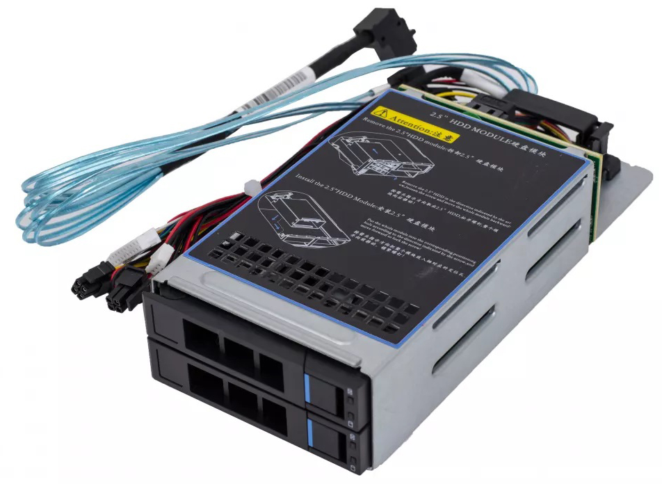 

Корзина дисковая SNR SNR-SL201-2.5 на 2 диска 2,5"SATA/SAS для серверов серии RS/RE, SNR-SL201-2.5