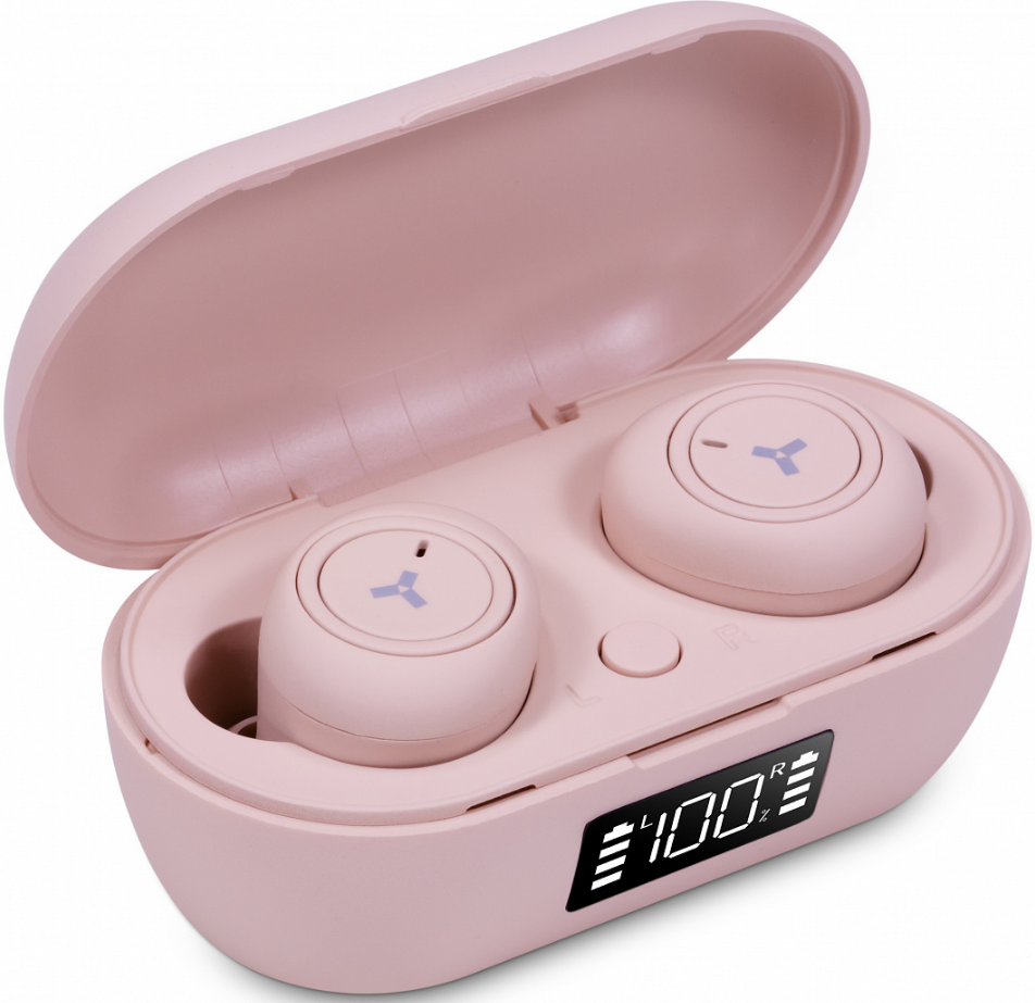 

Наушники беспроводные AccesStyle Melon TWS Pink BT 5.0, 20 Гц - 20 кГц, Melon TWS Pink