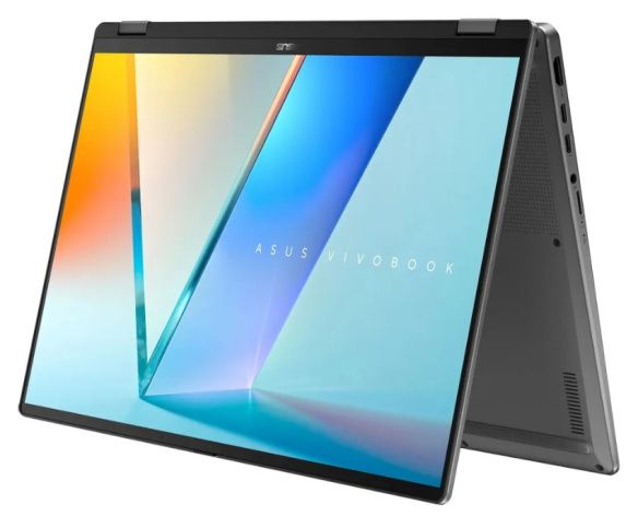 фото Ноутбук ASUS Vivobook 16 Flip TP3607AA-SI086W 16" (Intel Core Ultra 7, 32Гб LPDDR5X, SSD 1 Тб, , Windows 10 Домашняя) Серый [90NB17B1-M005K0]