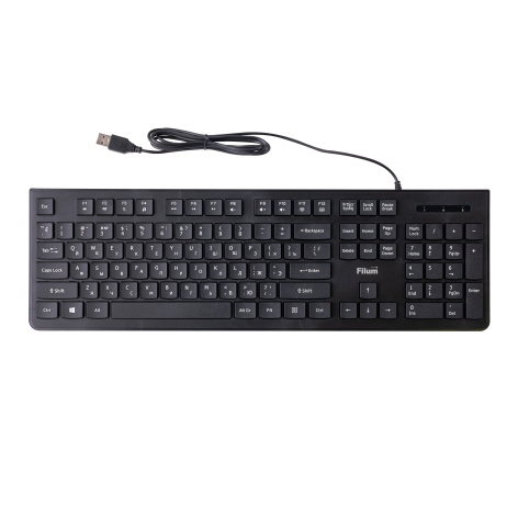 фото Мембранная клавиатура Filum FL-KB20-BK, USB, Черный [FL-KB20-BK] в Воронеже